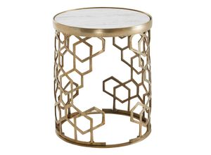 4251757711565 - Beistelltisch Echter Marmor Weiß 44x44x55 cm Anstelltisch Metall Gold Kleiner Sofatisch Rund Wohnzimmertisch Couch Modern Couchtisch Hoch - Finebuy 4251757711565 - Beistelltisch Echter Marmor Weiß 44x44x55 cm Anstelltisch Metall Gold Kleiner Sofatisch Rund Wohnzimmertisch Couch Modern Couchtisch Hoch - Finebuy
