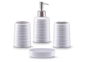 4003368182667 - Bad-Accessoires-Set 4-teilig Keramik - Zeller