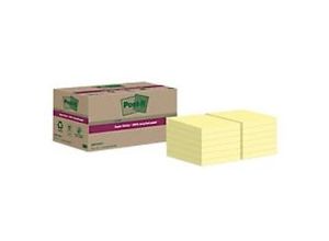 4064035060015 - Post-it Super Sticky Recycelte Haftnotizen 476 x 476 mm Kanariengelb 70 Blatt 12 Blöcke