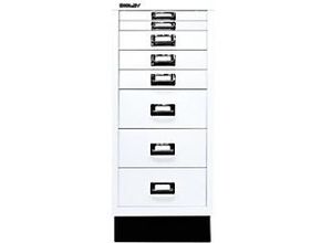 5020073737233 - Schubladenschrank MultiDrawer? 29er Serie L298S696 Stahl 8 Schubladen (Vollauszug) A4 278 x 67 x 38 cm mit Sockel weiß