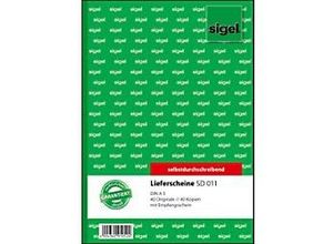 4004360910524 - Lieferschein SD011 mit Empfangsschein selbstdurchschreibend A5 hoch 4004360910524 Sigel