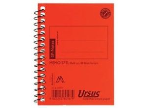 9002244601679 - Ursus Style Notizbuch Spezial Kariert Spiralbindung Pressspan Orange Nicht perforiert 96 Seiten