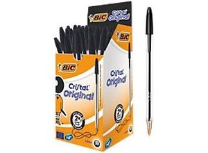 0070330129665 - Kugelschreiber Cristal transparent schwarz Mine 04mm Schreibfarbe schwarz 0070330129665 BIC 50 Stück