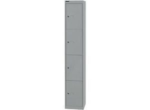 5020073747904 - Schließfachschrank Metall 1 Abteil mit 4 Fächern abschließbar 305x1802cm (BxH) silber