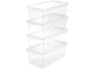 4052396004373 - keeeper Aufbewahrungsbox 30019 4 x 56 L Transparent PP (Polypropylen) 195 x 33 x 12 cm 4 Stück