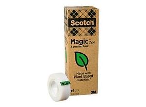 4046719270729 - Scotch Magic Klebefilm 900 19 mm x 33 m 9er-Pack von Hand einreißbar aufgeklebt unsichtbar einreißbar - 9 Stück (90019339)