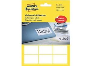 4004182033258 - AVERY Zweckform 3325 Universaletiketten Weiß 38 x 24 mm 29 Blatt à 18 Etiketten