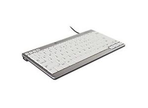 8719274671893 - BakkerElkhuizen UltraBoard 950 USB Tastatur US-Englisch QWERTY Silber Weiß Multimediatasten USB-Hub