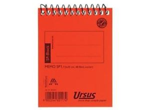 9002244601372 - Ursus Style Notizbuch Spezial Kariert Spiralbindung Pressspankarton Orange unperforiert 96 Seiten 48 Blatt