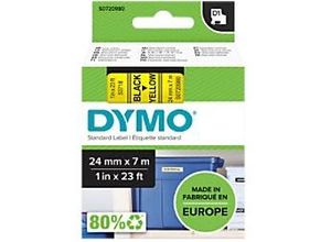 5411313537186 - DYMO Original D1-Etikettenband | schwarz auf gelb | 24 mm x 7 m | selbstklebendes Schriftband | für LabelManager-Beschriftungsgerät