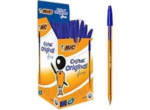 3086123134478 - BIC Cristal Original Fine Kugelschreiber Blau Fein 03 mm 50 Stück