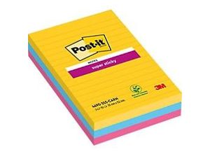 0051141998848 - Post-it Rio Haftnotizen 101 x 152 mm Farbig sortiert Rechteckig Liniert 3 Stück à 90 Blatt