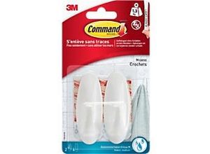 4046719109319 - - command W17081 kunststoffhaken (wasserfest m bis zu 14 kg tragkraft oval) 2 haken + 4 strips WEIß