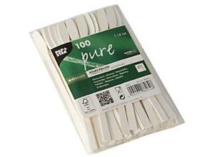 4002911880708 - Rührstäbchen Pure Paddelform Einweg L 140 mm 100 % biologisch abbaubar FSC®-zertifiziertes Papier weiß 100 Stück