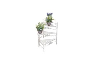 4046884044583 - Blumenständer HOFMANN LIVING AND MORE Treppe Pflanzgefäße beige (cremeweiß) Blumenvasen