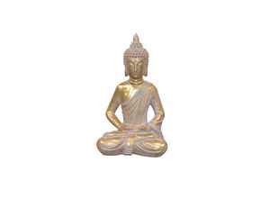 4046884078762 - Möbel Direkt Online - Standfigur sitzender Buddha goldfarben