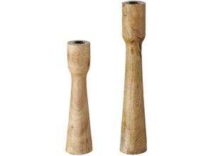 4066076077274 - Kerzenständer Caldeas 2-tlg Set Kerzenhalter aus Holz - Boltze