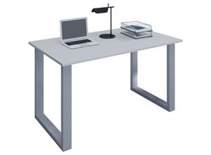 Image of Schreibtisch Computer PC Laptop Tisch Arbeitstisch Bürotisch Computertisch grau