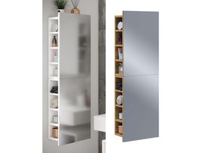 4051814418464 - Badspiegel Wandspiegel Hängespiegel Spiegelschrank Badezimmer Flandu XL (Farbe Honig-Eiche)