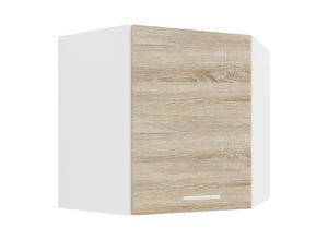 4051814422898 - Eckschrank Küchenschrank Hängeschrank Küche Küchenmöbel Esilo (Farbe Weiß   Sonoma-Eiche)