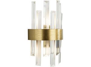 8435435334741 - Schuller GRACE 2-flammige Wandleuchte Gold gebürstet transparent G9