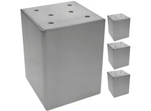 8434852086684 - Kubisch Tischbeine für Schreibtische Schränke Möbel aus Edelstahl 10cm 4-Pack - Primematik