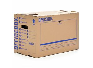 4058592512353 - Kk Verpackungen - 20 x Officebox® Archivbox Officebox Ordnerkarton Archivkarton mit Sichtfenster braun - Braun