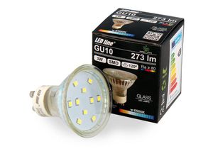 4251678449479 - Led Line - 10x GU10 3W led Leuchtmittel Kaltweiß 6500K 273 Lumen Spot Strahler Einbauleuchte Energiesparlampe Glühlampe