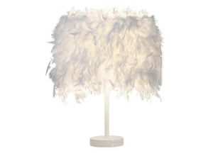 5704142160237 - Wottes - Feather Kreativität Individualität Tischlampe E27 Moderne Dekoleuchte Wohnzimmer Schlafzimmer Weiß - Weiß