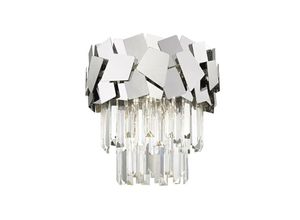 5056013658405 - Impex Lighting - Impex Celine Crystal Laser Cut 4 Light Semi-Flush-Chrom