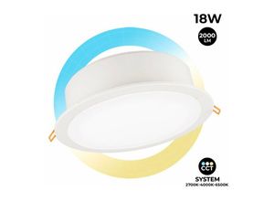 8031874248849 - - Wasserdichtes rundes Downlight cct Teresa 260 18W IP55 Farbe Weiß - Weiß