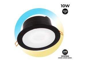 8031874248733 - - Runde wasserdichte Downlight cct Teresa 160 10W IP55 Farbe Schwarz - Schwarz