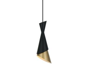 5900644314561 - Italux Lighting - Italux Malia - Moderner hängender Anhänger Schwarz Gold 1 Licht E27