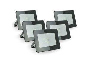 3700710811541 - Eclairage Design - Lot von 5 LED-Scheinwerfern 20W IP65 im Freien Température de Couleur Blanc neutre 4000K