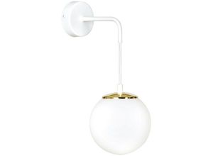 5901738895676 - Emibig Lighting - Emibig ognis Weiße Kugel-Wandlampe mit weißen Glasschirmen 1x E27