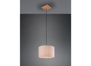 4260688152446 - Meinewunschleuchte - Skandinavische led Pendelleuchte mit beigem Stoffschirm und Naturholz Baldachin 4260688152446 - Meinewunschleuchte - Skandinavische led Pendelleuchte mit beigem Stoffschirm und Naturholz Baldachin