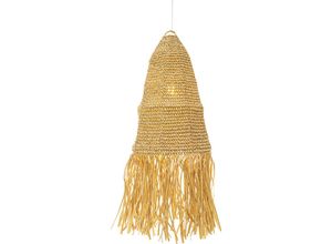 5056667060159 - Privatefloor - Raffia-Deckenlampe - Boho-Bali-Design-Pendelleuchte - Uoc Natural wood - Bast - Natural wood