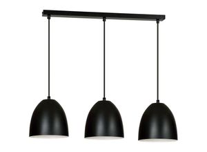 5901738890909 - Emibig Lighting - Emibig lenox Schwarz Weiß Stab-Pendel-Deckenleuchte 3x E27