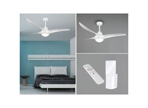 4260768175051 - Reality Leuchten - Deckenventilator mit led Licht Fernbedienung & Wandhalterung Ø115cm