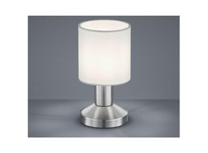 4260492256606 - Meinewunschleuchte - Klassische kleine led Tischlampe mit Stoffschirm Weiß - Touchfunktion Ein Aus 4260492256606 - Meinewunschleuchte - Klassische kleine led Tischlampe mit Stoffschirm Weiß - Touchfunktion Ein Aus