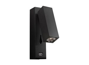 5213006846762 - Larissa Lighting - Rila Sconce Wandleuchte Schwarz Matt Led-Usb