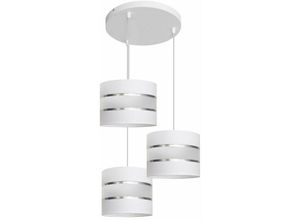 5902349224497 - Helam Lighting - Helam helen Cluster Pendelleuchte Weiß Silber 35cm