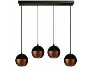 5902349225692 - Helam Lighting - Helam midway Straight Bar Pendel-Deckenleuchte Schwarz Kupfer 60cm