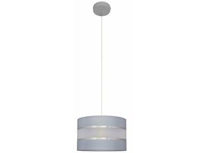 5902349230443 - Helam Lighting - Helam helen Zylindrische Pendelleuchte Grau Silber 25cm