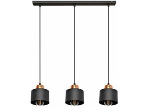 5902349226156 - Helam Lighting - Helam edison Straight Bar Pendel-Deckenleuchte Schwarz Kupfer 12cm