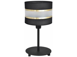 5902349228969 - Helam Lighting - Helam helen Tischlampe mit rundem Schirm Schwarz Gold 20cm