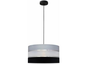 5902349229072 - Helam HELEN Zylindrische Pendelleuchte Grau Silber Schwarz 40cm