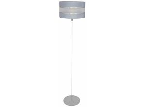 5902349230504 - Helam Lighting - Helam helen Stehlampe mit Schirm Grau Silber 35cm