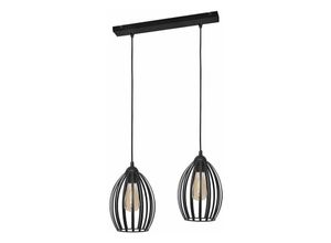 5902349225586 - Helam Lighting - Helam dali Straight Bar Pendelleuchte Schwarz 45cm