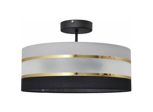 5902349229256 - Helam Lighting - Helam helen Zylindrische Deckenleuchte Schwarz Gold Grau 40cm